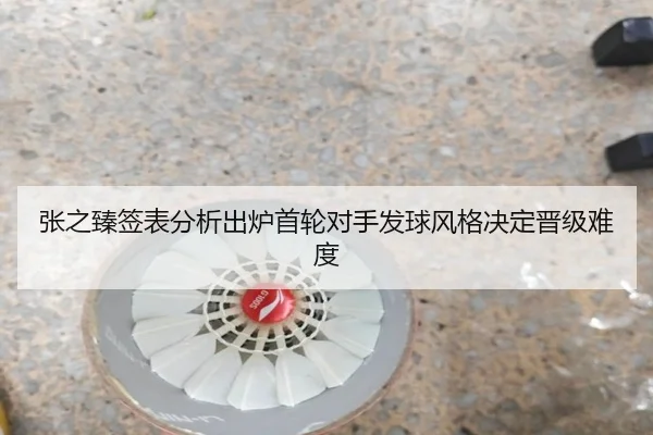张之臻签表分析出炉首轮对手发球风格决定晋级难度
